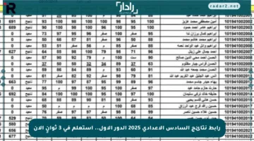 رابط نتائج السادس الإعدادي 2025 الدور الأول.. استعلم في 3 ثوانٍ الآن